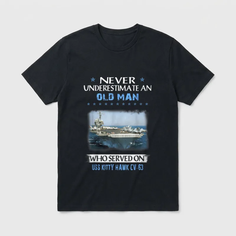 Kitty Hawk CV-63 Veterans Day Christmas T-Shirt – Classic T-Shirt in Black