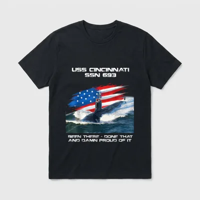 USS Cincinnati Navy Veteran T-Shirt – Classic T-Shirt in Black