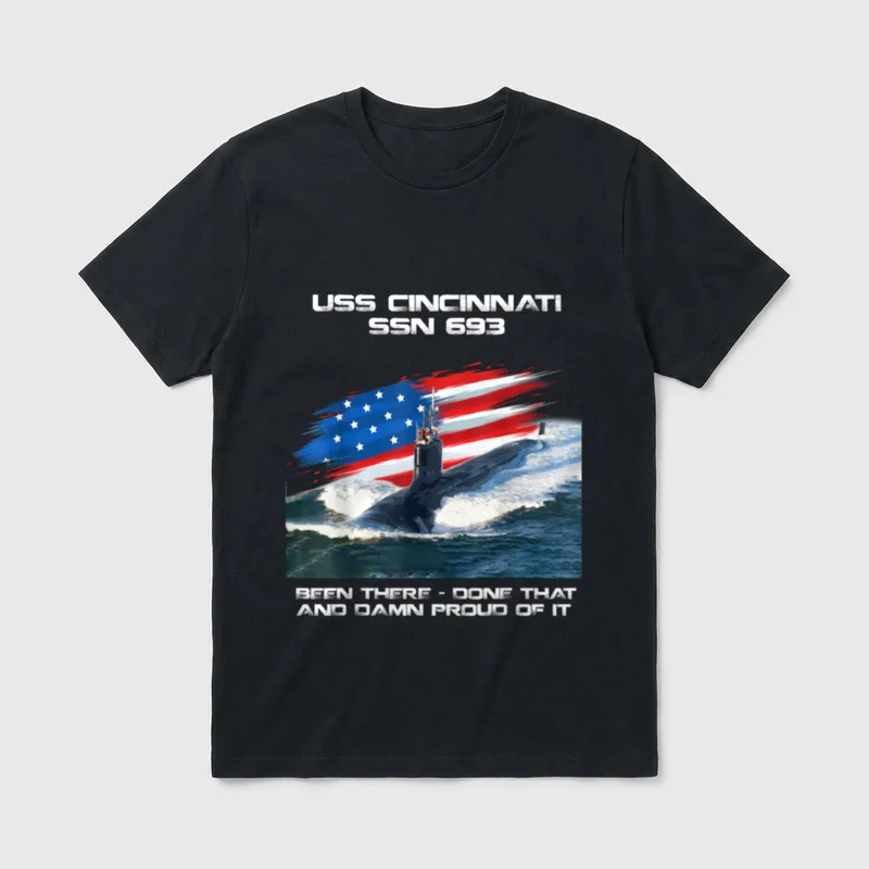USS Cincinnati Navy Veteran T-Shirt – Classic T-Shirt in Black