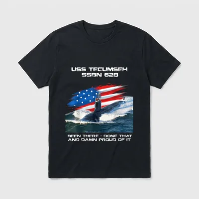 USS Tecumseh Navy Veteran T-Shirt – Classic T-Shirt in Black