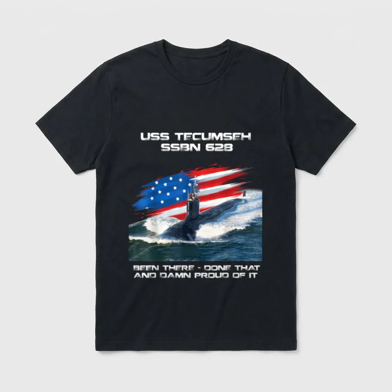 USS Tecumseh Navy Veteran T-Shirt – Classic T-Shirt in Black