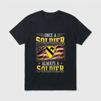 1st Cavalry Division Veteran Always T-Shirt – Classic T-Shirt in Black