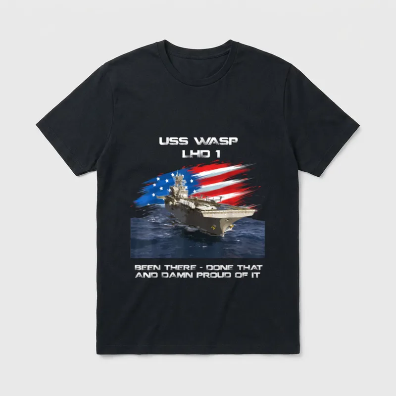 USS Wasp LHD-1 Veteran T-Shirt – Classic T-Shirt in Black