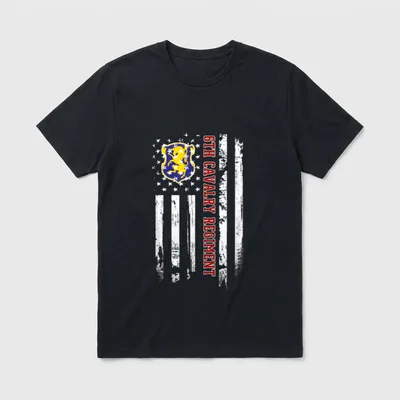 6th Cavalry Regiment Veteran T-Shirt – 6TH CAVALRY REGIMENT text with cavalry unit shield – Classic T-Shirt in Black