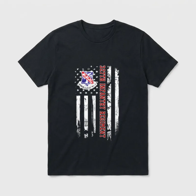 327th Infantry Regiment Veteran T-Shirt – Classic T-Shirt in Black