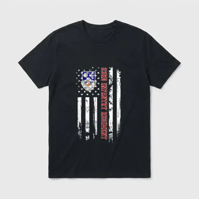 23rd Infantry Regiment Veteran USA Flag T-Shirt – Classic T-Shirt in Black