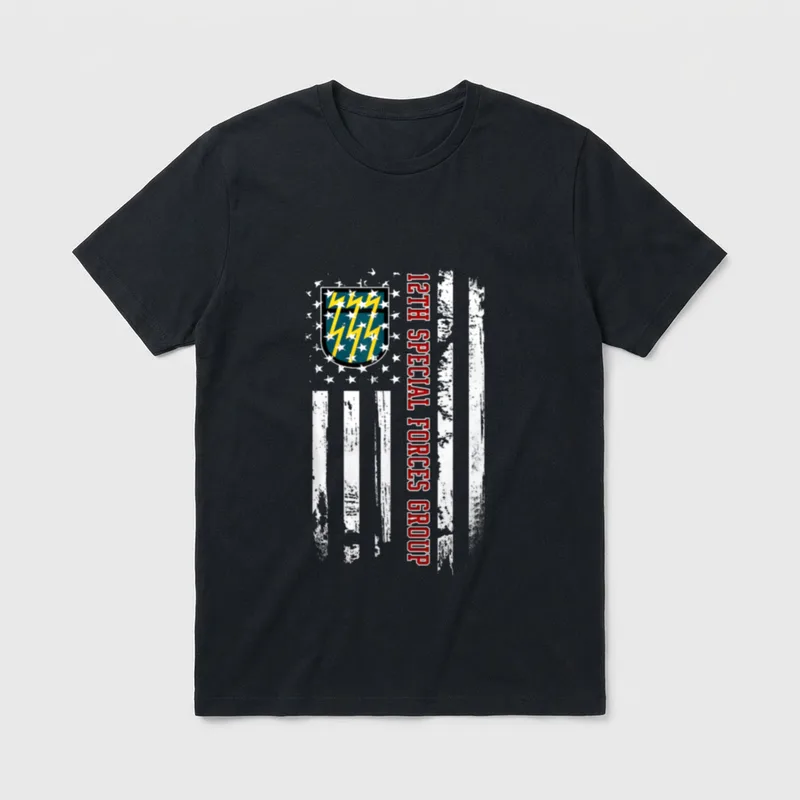 12th Special Forces Group Veteran USA T-Shirt – Classic T-Shirt in Black