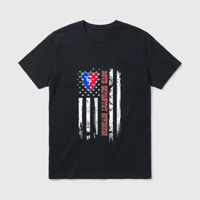 38th Infantry Division Veteran USA Flag T-Shirt – Classic T-Shirt in Black