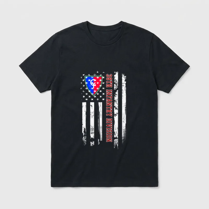38th Infantry Division Veteran USA Flag T-Shirt – Classic T-Shirt in Black