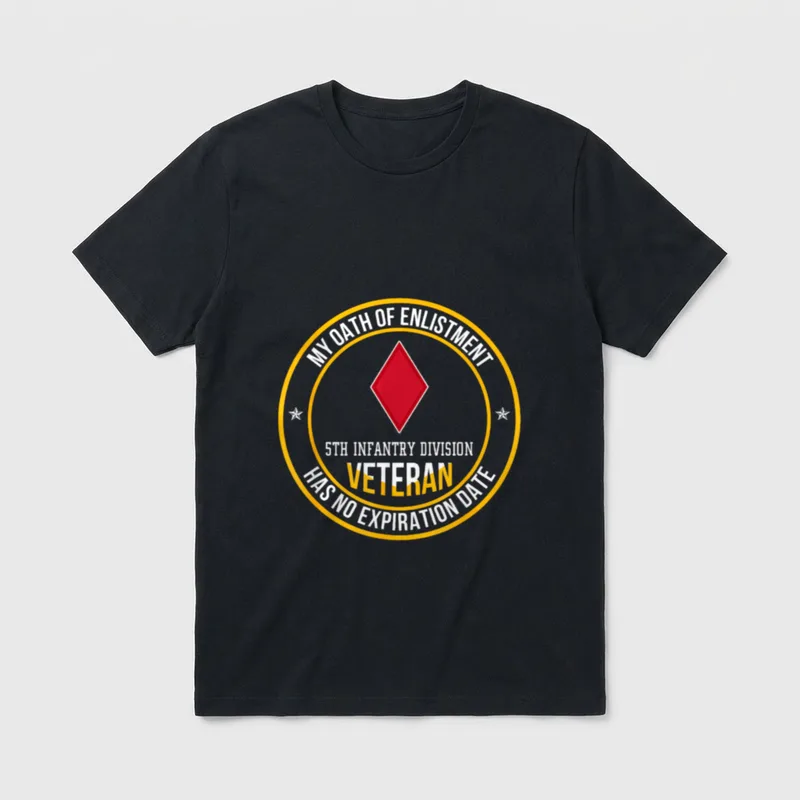 5th Infantry Division Veteran My Oath T-Shirt – Classic T-Shirt in Black
