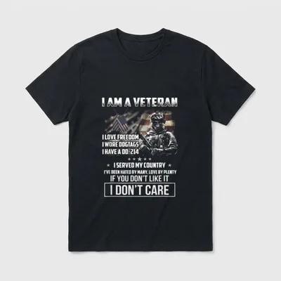 I'm a Veteran I Wore Dogtags T-Shirt – Classic T-Shirt in Black