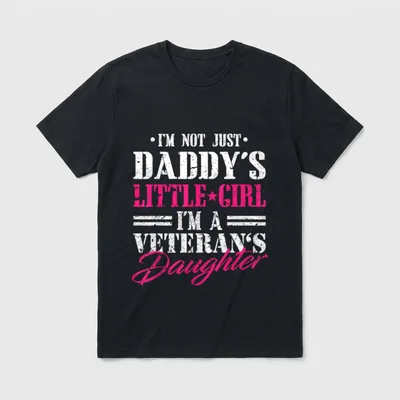 Daddy's Little Girl Veteran T-Shirt – Classic T-Shirt in Black