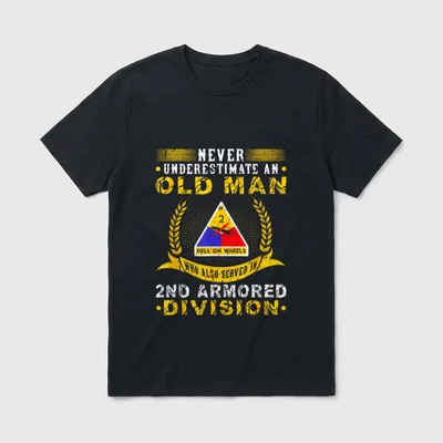 Old Man Military Army Veteran T-Shirt – Classic T-Shirt in Black