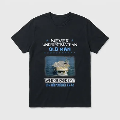 USS Independence CV-62 Veterans Day Father T-Shirt – Classic T-Shirt in Black