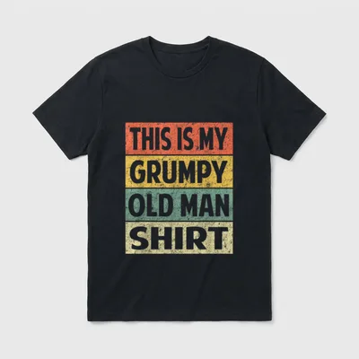 Grumpy Old Man Veteran T-Shirt – Classic T-Shirt in Black
