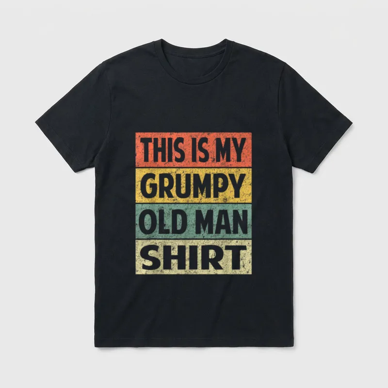 Grumpy Old Man Veteran T-Shirt – Classic T-Shirt in Black