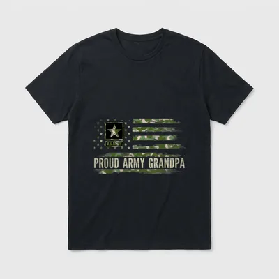 Veteran Grandpa Camo T-Shirt – Classic T-Shirt in Black