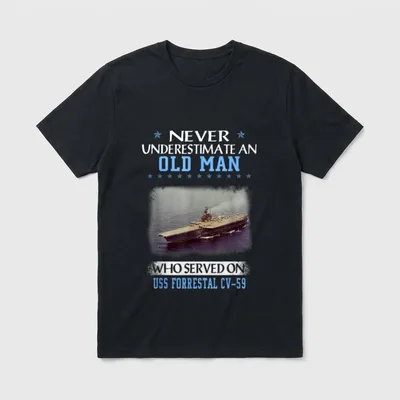 CV-59 Forrestal Veterans Day T-Shirt – Classic T-Shirt in Black