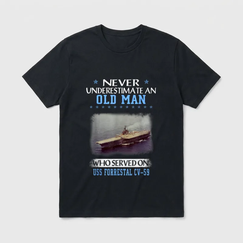 CV-59 Forrestal Veterans Day T-Shirt – Classic T-Shirt in Black