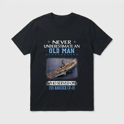 Aircraft Carrier Veteran Father T-Shirt – Classic T-Shirt in Black