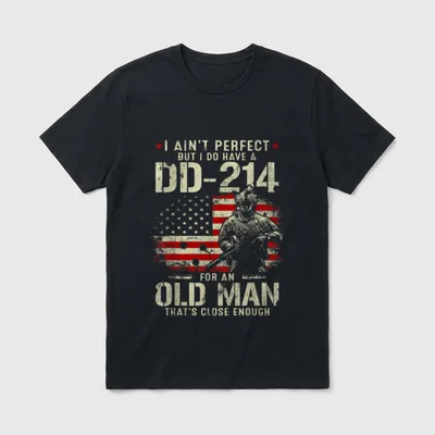 Military Veteran Dad T-Shirt – Classic T-Shirt in Black