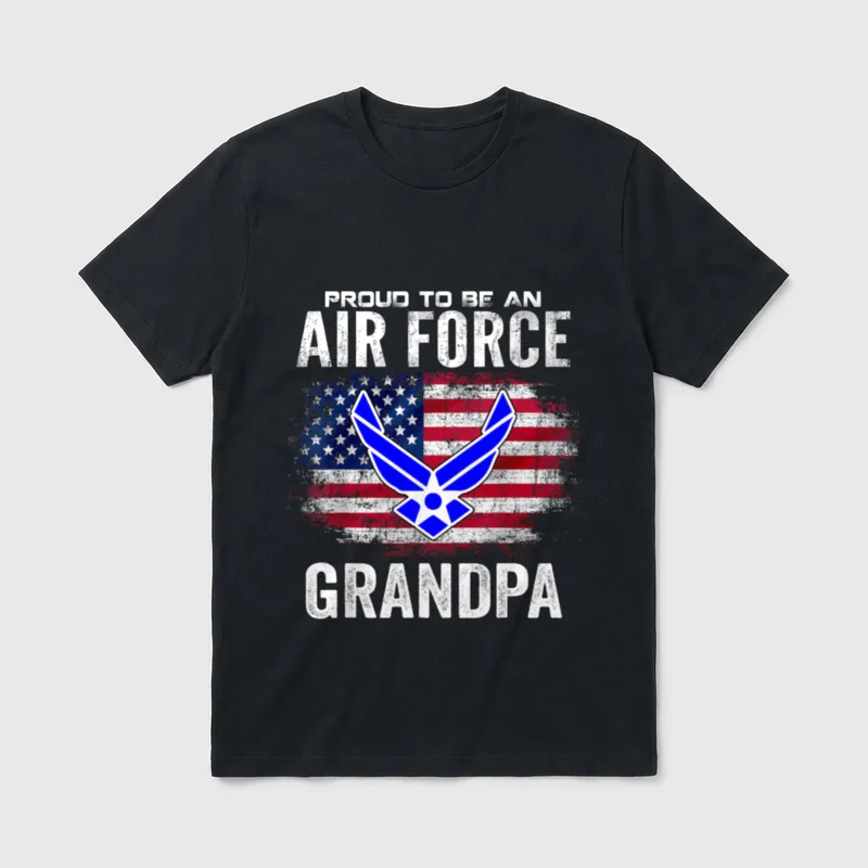 Air Force Grandpa Veteran T-Shirt – Classic T-Shirt in Black