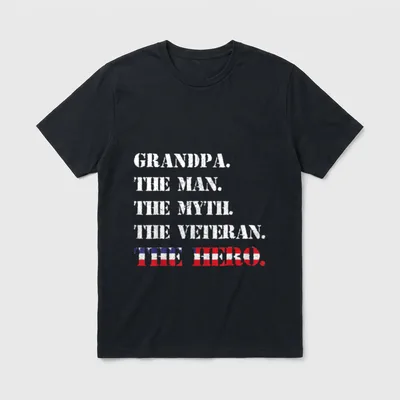 Veterans Day Grandpa Shirt T-Shirt – Classic T-Shirt in Black