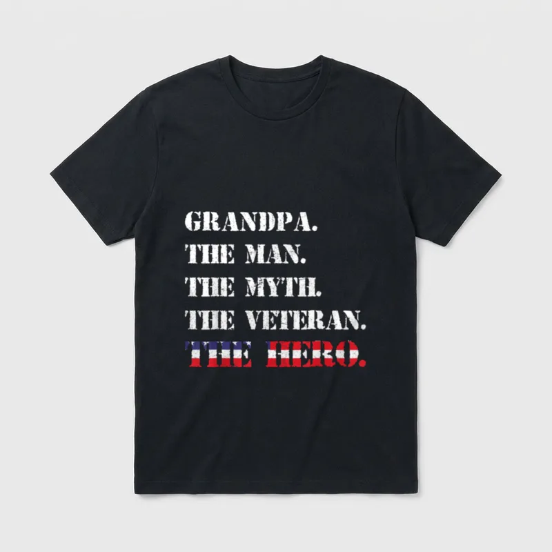 Veterans Day Grandpa Shirt T-Shirt – Classic T-Shirt in Black