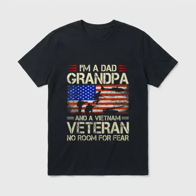 I'm a Dad Grandpa and Vietnam T-Shirt – Classic T-Shirt in Black