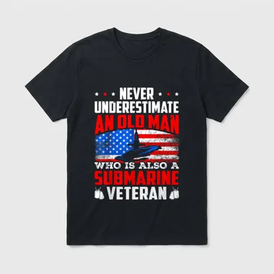 Submarine Veteran Grandpa T-Shirt – Classic T-Shirt in Black