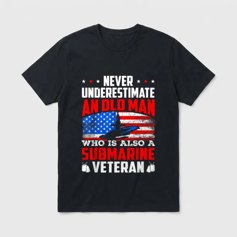 Submarine Veteran Grandpa T-Shirt – Classic T-Shirt in Black