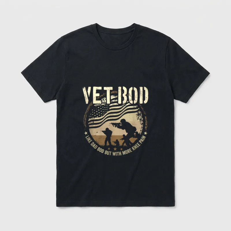 Military Veteran Knee Pain T-Shirt – Classic T-Shirt in Black