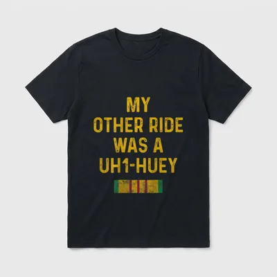 Vietnam Veteran Huey Pilot T-Shirt – Classic T-Shirt in Black