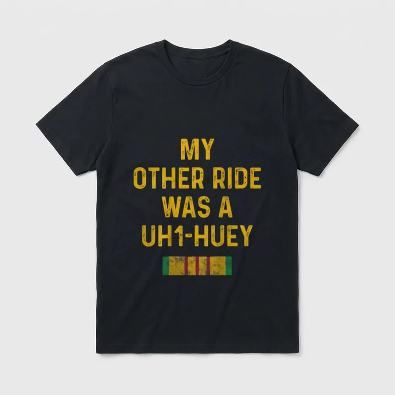 Vietnam Veteran Huey Pilot T-Shirt – Classic T-Shirt in Black