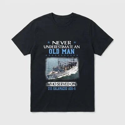 USS Kalamazoo AOR-6 Veterans Day Father T-Shirt – Classic T-Shirt in Black