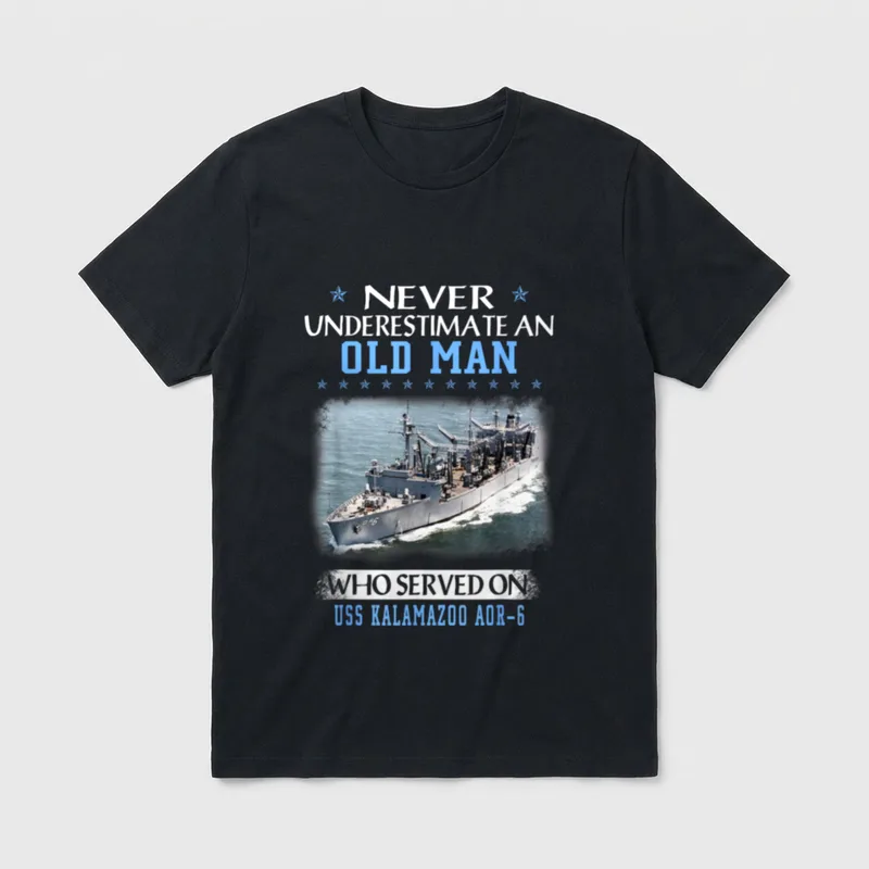 USS Kalamazoo AOR-6 Veterans Day Father T-Shirt – Classic T-Shirt in Black
