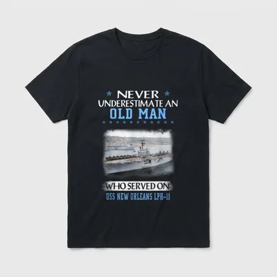 USS New Orleans LPH-11 Veterans Day T-Shirt – Classic T-Shirt in Black