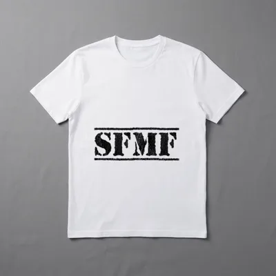 Funny Veteran Pride T-Shirt – SFMF in bold distressed block letters with horizontal lines – Classic T-Shirt in Black