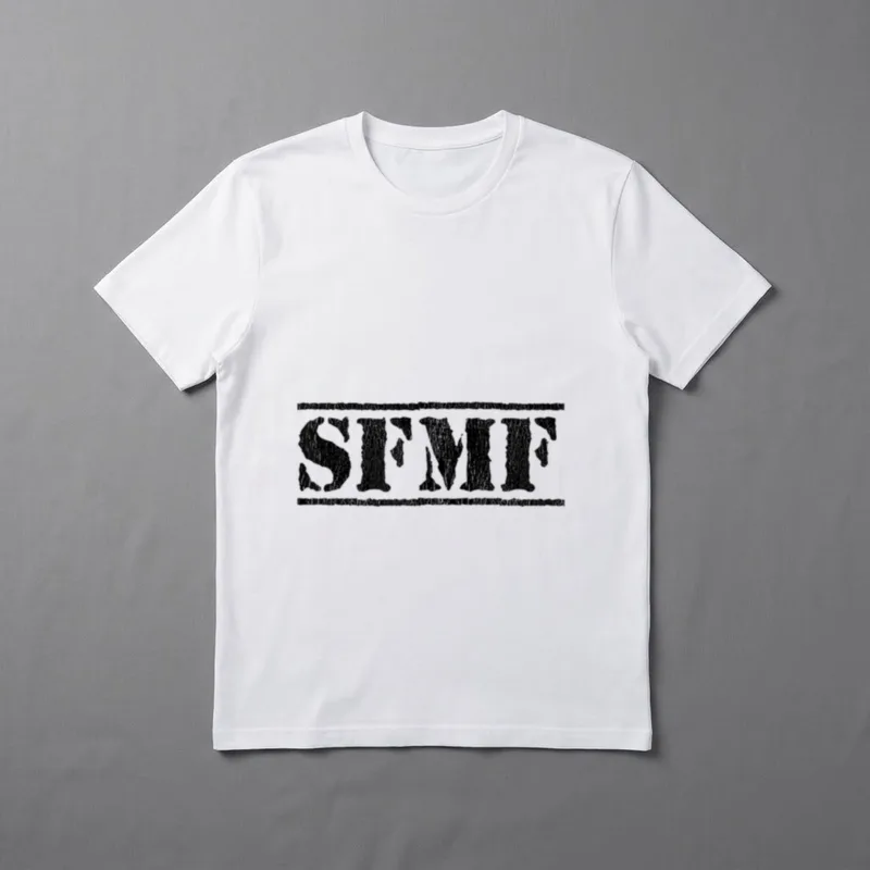 Funny Veteran Pride T-Shirt – SFMF in bold distressed block letters with horizontal lines – Classic T-Shirt in Black