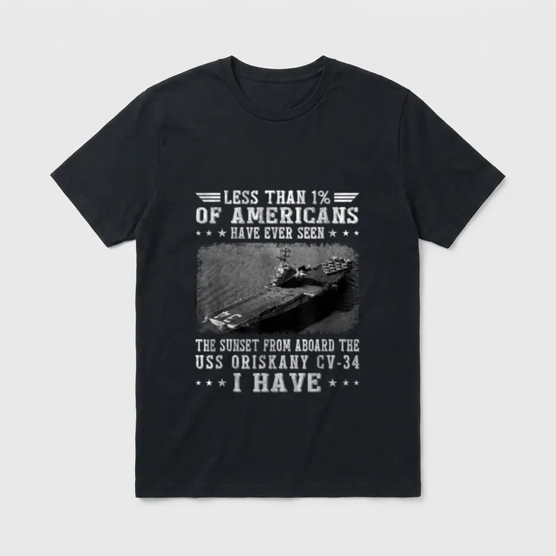 USS Oriskany CV-34 Veteran T-Shirt – Classic T-Shirt in Black