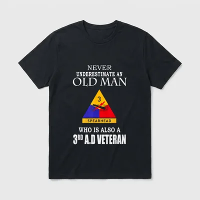 Old Man Spearhead Veteran T-Shirt – Classic T-Shirt in Black