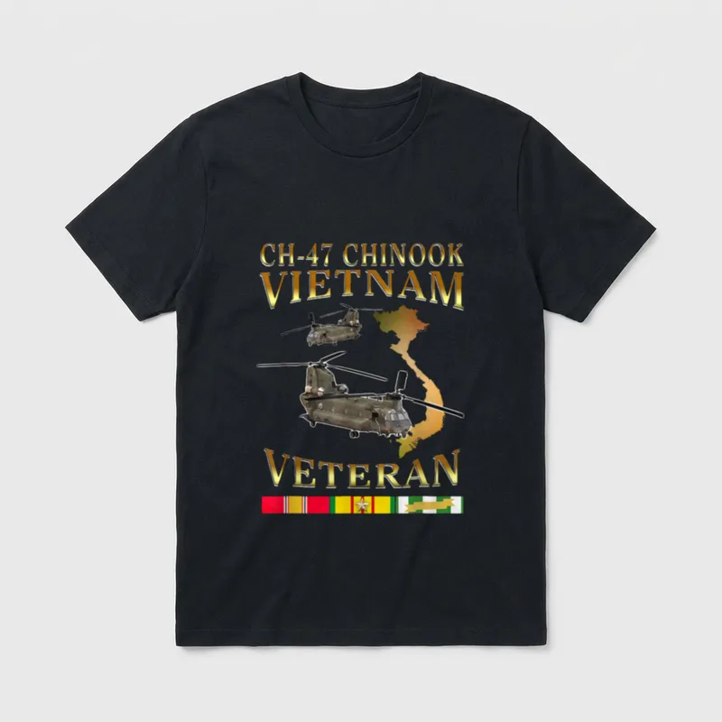 Vietnam Veteran CH-47 Chinook T-Shirt – Classic T-Shirt in Black