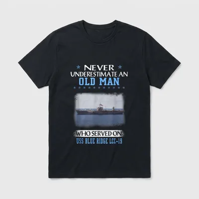 USS Blue Ridge LCC-19 Veterans Day T-Shirt – Classic T-Shirt in Black