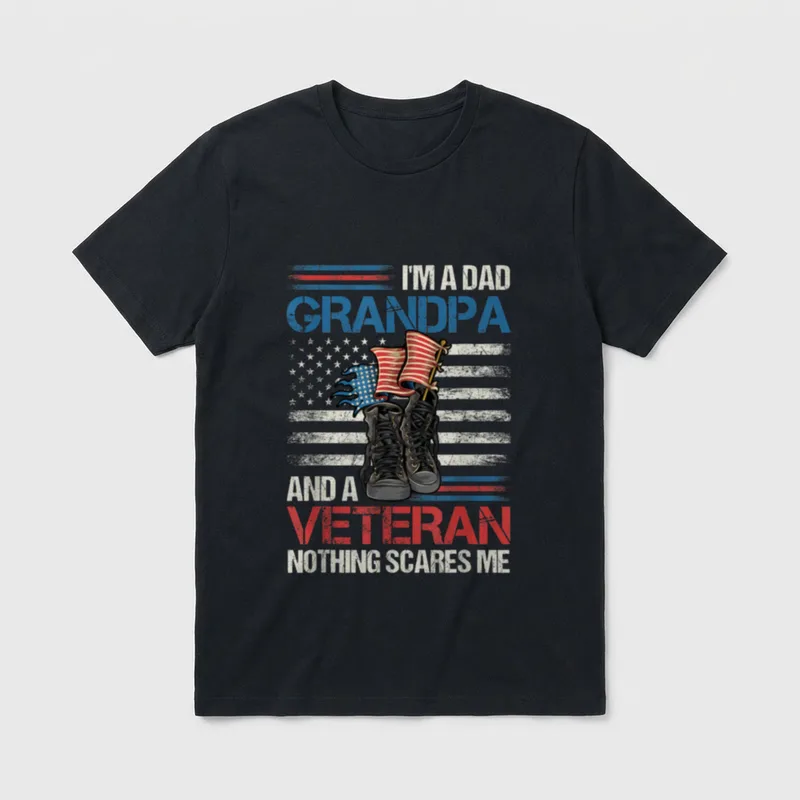 Military Dad Grandpa Shirt T-Shirt – Classic T-Shirt in Black