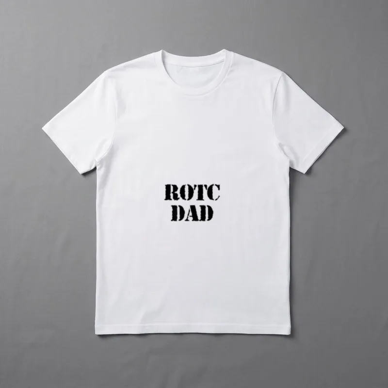 ROTC Dad Military T-Shirt – Black distressed letters reading ROTC DAD on gray background – Classic T-Shirt in Black