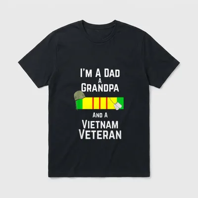 Proud Vietnam Veteran Father T-Shirt – Classic T-Shirt in Black