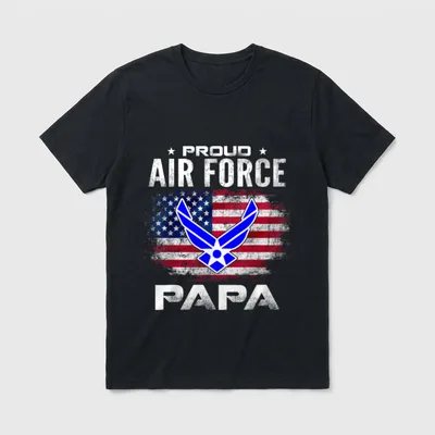 Proud Air Force Dad T-Shirt – Classic T-Shirt in Black