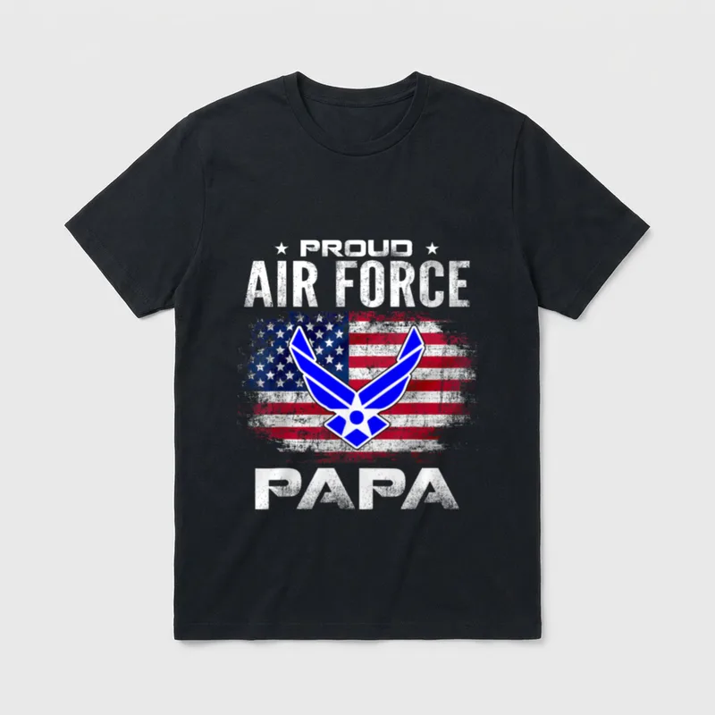 Proud Air Force Dad T-Shirt – Classic T-Shirt in Black