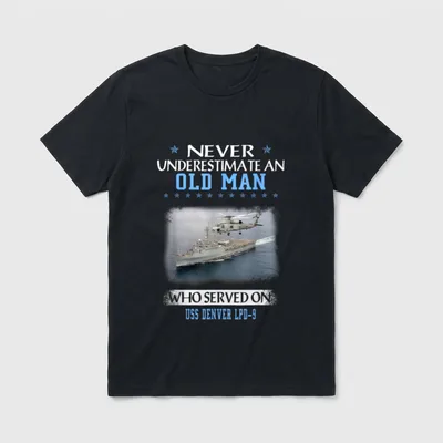 Amphibious Transport Dock Navy Father T-Shirt – Classic T-Shirt in Black