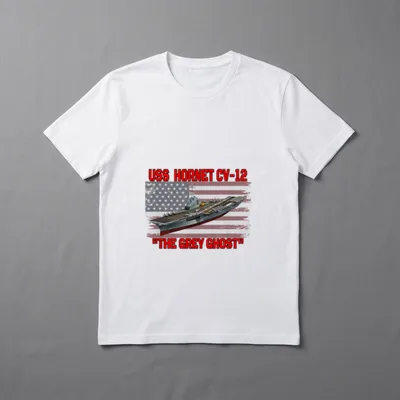 USS Hornet Aircraft Carrier T-Shirt – Classic T-Shirt in Black